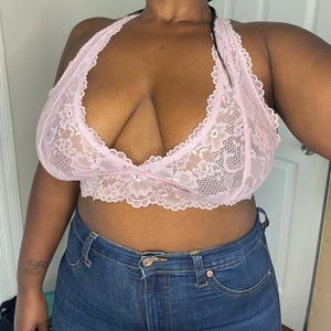 Lilac Savage X Fenty racerback floral bralette
